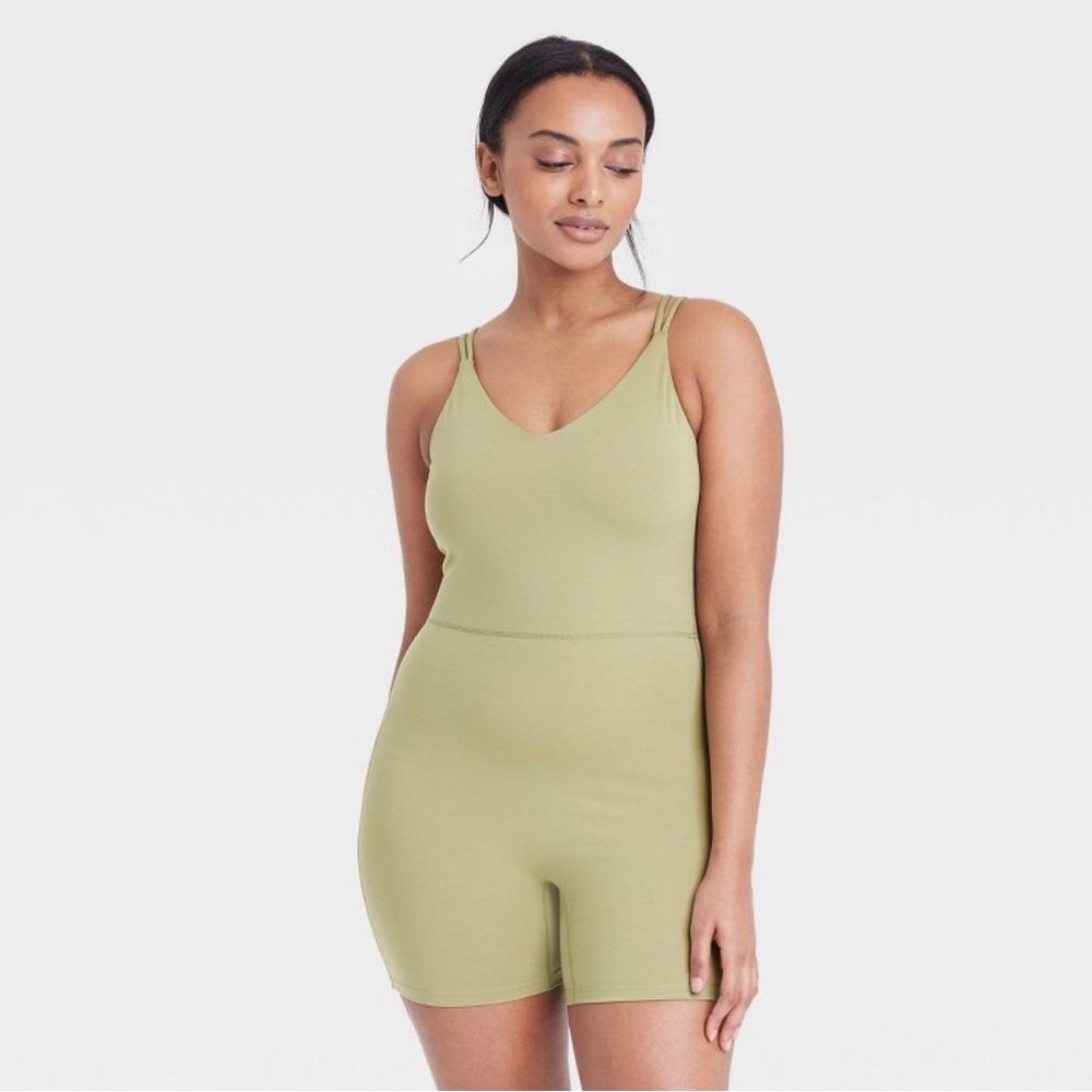 All in Motion women’s green Short Bodysuit size L NWT
